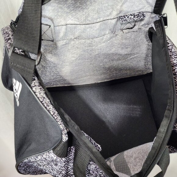 Adidas Diablo Small Duffel Gym Sports Bag Kapow Print Black White - Picture 4 of 6